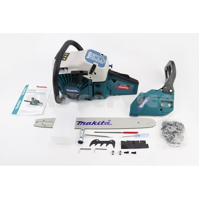 Бензопила Makita EA 5200 P45S 52cc (3,6кВт, шина 18, ланцюг 325-1,5-72зв. круг. зуб), з підкачуванням, плавний пуск