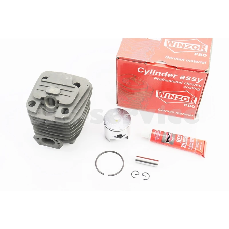 Циліндр к-кт (цпг) 3800 38сс-39mm (палець 10mm) чорний+герметик, PRO SERIA