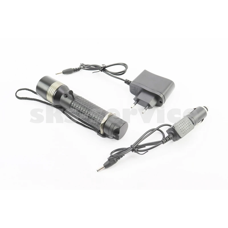 Фото 2 - УЦІНКА Ліхтар передній 1 діод 2000 lumen алюмінієвий, Li-ion 3.7V 3200mAh з зарядками авто/220V, вологозахисний, чорний BL-8652 (ушкоджена зарядка)