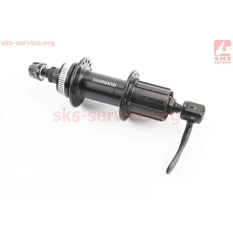 Фото 1 - Втулка задня MTB алюмінієва 14Gx36H під касету 8-10зв, Disk-brake Center Lock, кріпл. ексцентрик, чорна FH-TX505