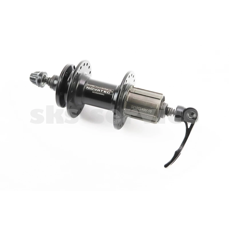 Втулка задня MTB алюмінієва 14Gx36H під касету 8-10зв, Disk-brake, 2 пром-підшипники 6000 2RS, кріпл. ексцентрик, чорна D472TSBT