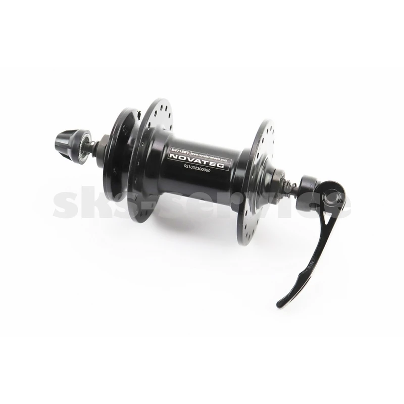 Втулка передня MTB алюмінієва 14Gx36H, Disk-brake, 2 пром-підшипники 6000 2RS, кріпл. ексцентрик, чорна D471SBT