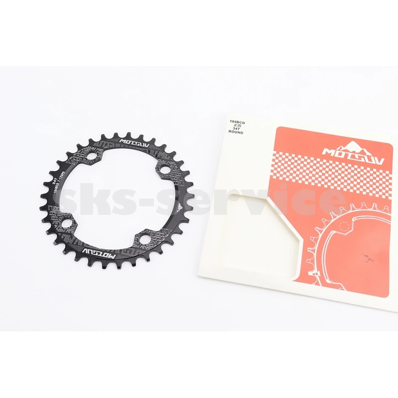 Зірка передня MTB Narrow Wide 34Т (BCD:104мм), алюмінієва, чорна