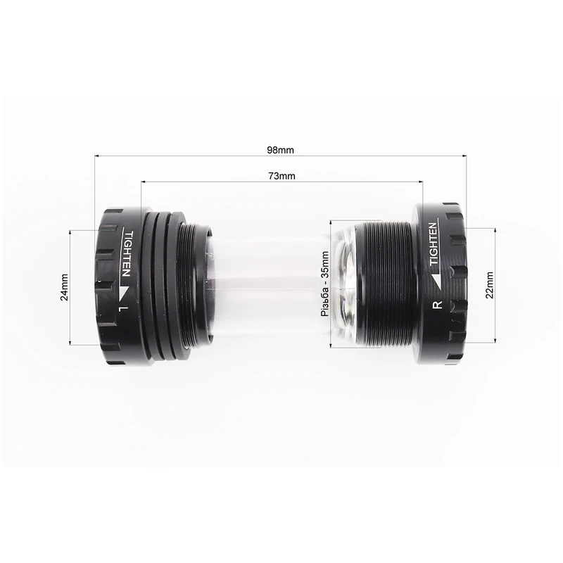 Фото 2 - Каретка Hollowtech II MTB 68-73мм, под встроенную ось 24мм (адаптер 22мм), KL-101A