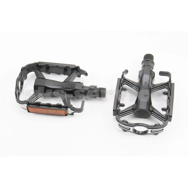 Педалі MTB 9/16 (105x74x23mm) алюмінієві, чорно-сріблясті M224DU