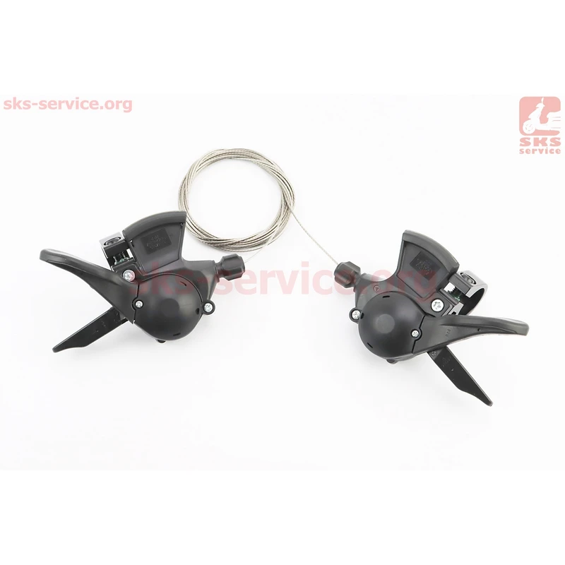 Фото 2 - Переключатели (манетка) 3x8 скорости, черные ALTUS SL-M315