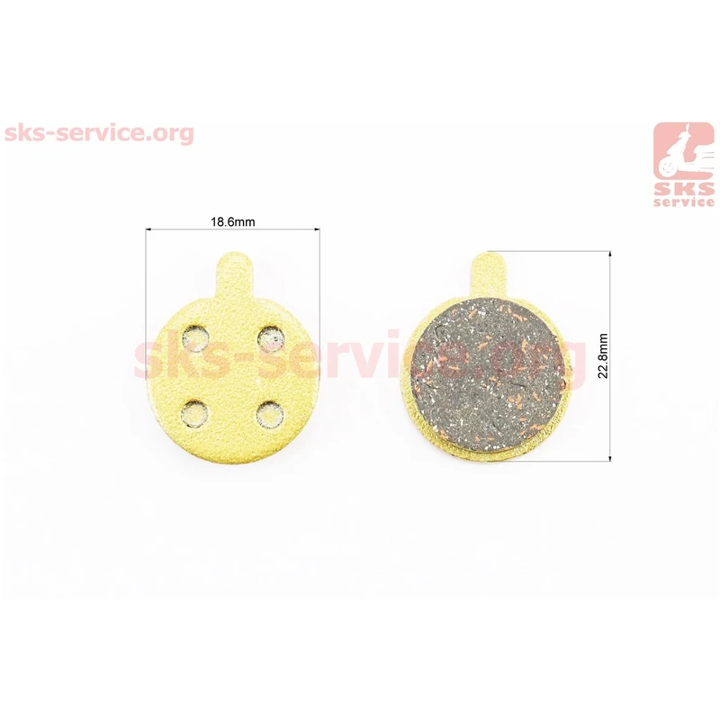 Фото 2 - Гальмівні колодки Disk-brake (Xiaomi Mijia M365 Pro, Zoom DB250,350,450,550), жовті YL-1013