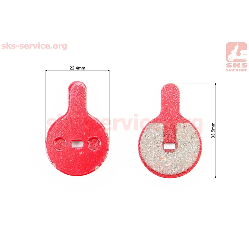Фото 2 - Гальмівні колодки Disk-brake (Kugoo G2 Pro, Bolids Boli-BB8, YINXING), червоні YL-1057