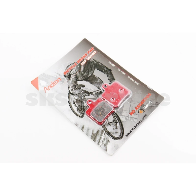 Гальмівні колодки Disk-brake (Hope Mini, GIANT DA3,DA5), червоні YL-1031