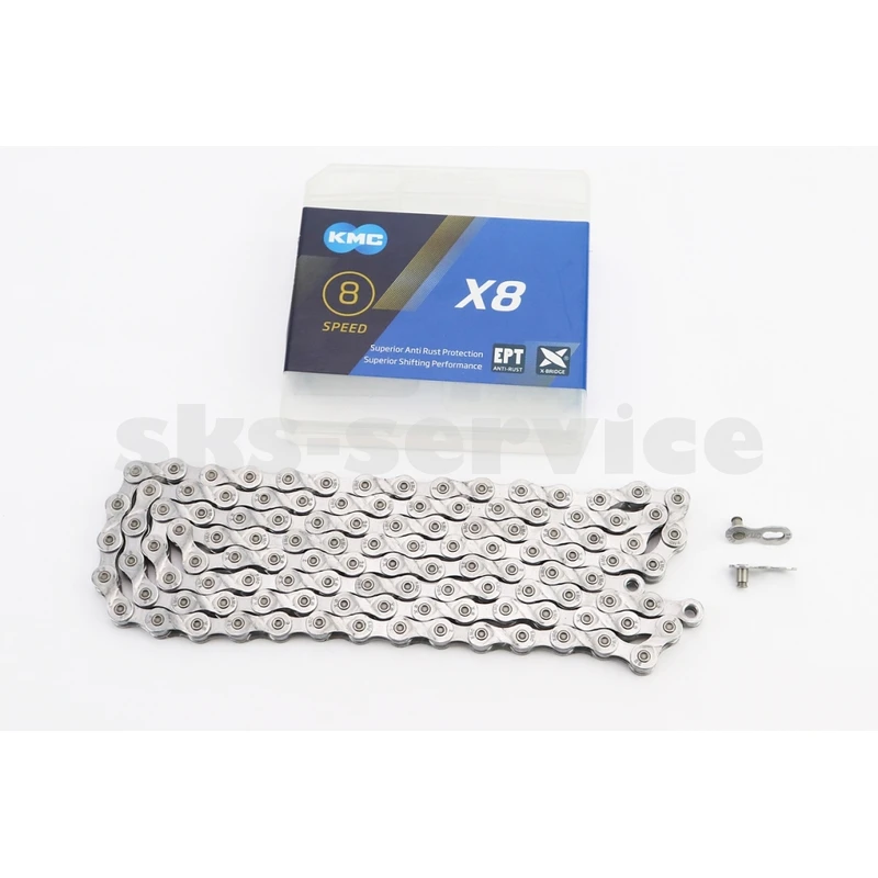 Ланцюг приводний 1/2х3/32х116L 6/7/8 швидкостей, сріблястий X8 EPT
