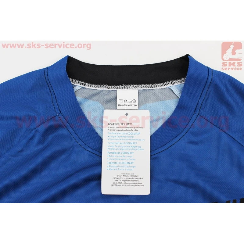 Фото 3 - Футболка (Джерсі) чоловіча M-(Polyester 100%), короткі рукави, вільний крій, синьо-чорна, НЕ оригінал