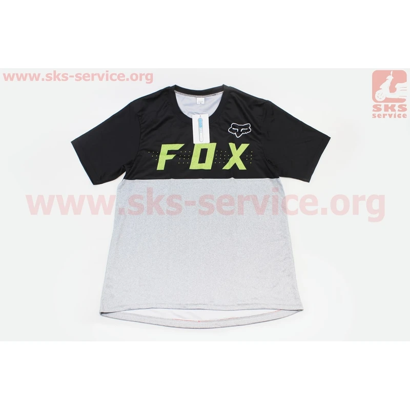 Футболка (Джерсі) чоловіча M-(Polyester 100%), короткі рукави, вільний крій, чорно-сіра, НЕ оригінал