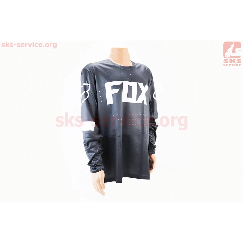 Футболка (Джерсі) чоловіча L-(Polyester 100%), довгі рукави, вільний крій, чорно-біла, НЕ оригінал