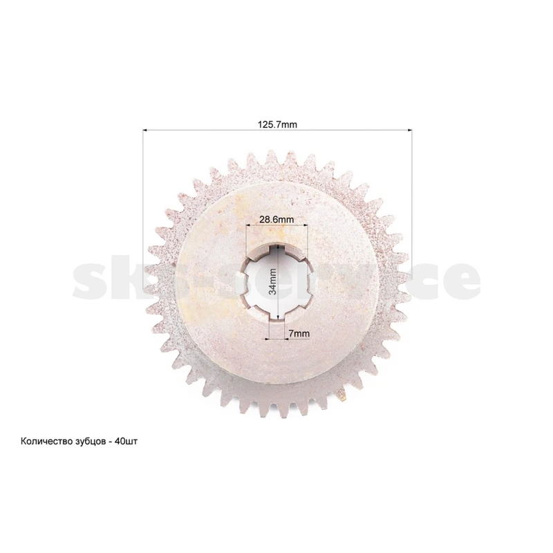 Фото 3 - Редуктор фрези R175/180N/190N/195N - Шестерня первинного вала редуктора Z-40 81-1