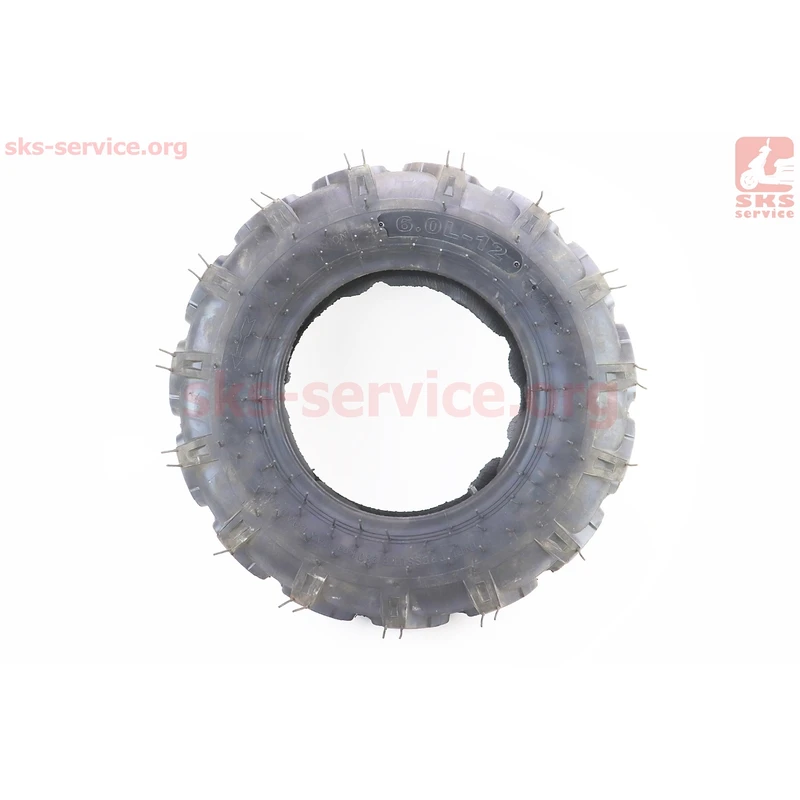 Фото 4 - Шина на мотоблок 5,00-12 (напис 6,00L-12) 12PR з камерою 130/70-13 насічка (NEW)