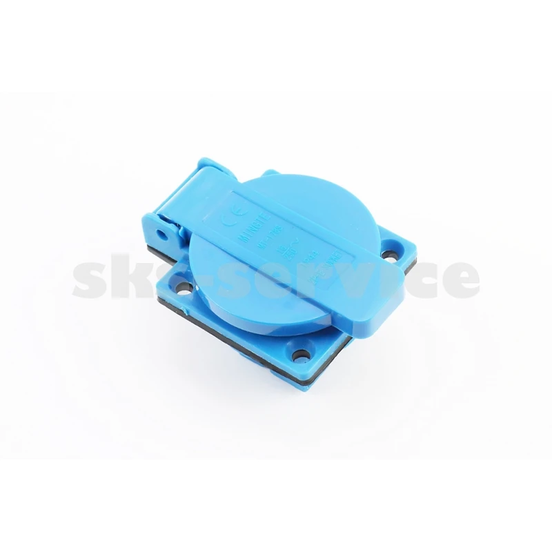 Розетка з кришкою 16A, 250V 2-3,5 кВт, синя