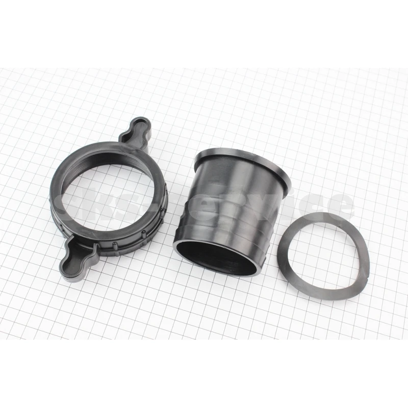 Перехідник мотопомпи з фланця на шланг, пластмаса к-кт 3шт, 3(74mm)