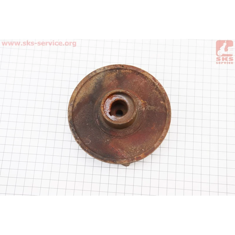УЦІНКА Мотопомпа Робоче колесо (крильчатка) D-123mm, під вал d-20mm, 4 лопаті, чавун (іржаве, див. фото)