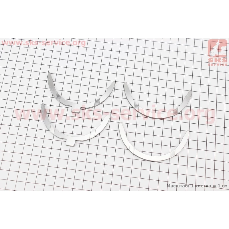 Вкладиші упорні к-кт 4шт STD (KM485QB-01007+KM485QB-01008)