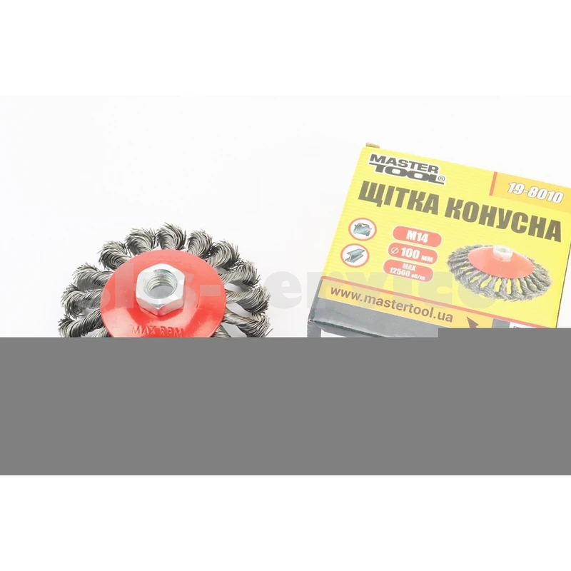 Щітка конусна М14 D-100мм з плетеного дроту 19-8010