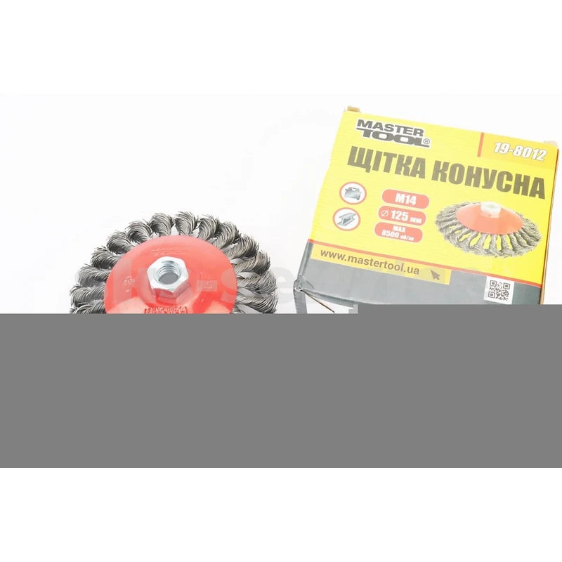 Щітка конусна М14 D-125мм з плетеного дроту 19-8012