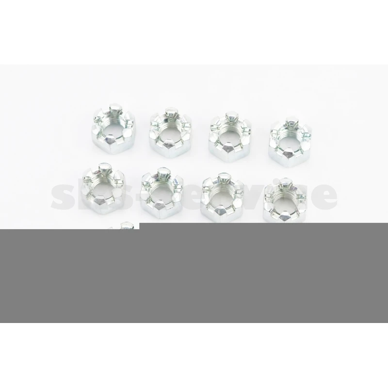 Гайка М8x1,25 корончаста 8 цб DIN935, к-кт 10шт