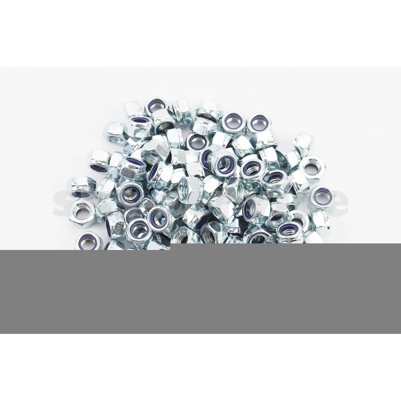 Гайка М8x1,25 самостоп 6 цб DIN985, к-кт 100шт
